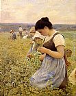 Women Canvas Paintings - Women in the Fields